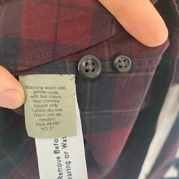 J Crew Plaid Cotton Button Down Mens Small - Picture 3 of 4